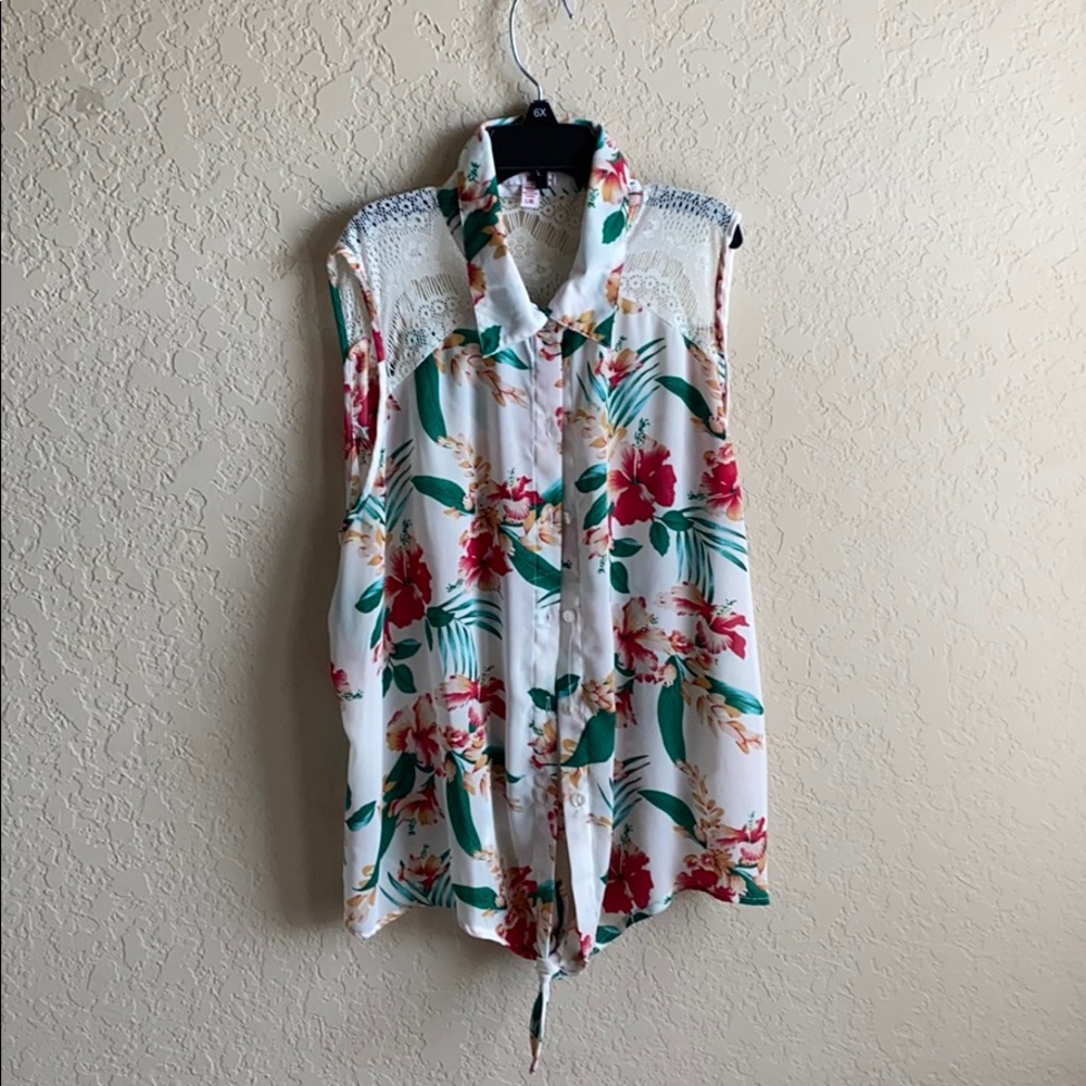 Floral Button Up Blouse